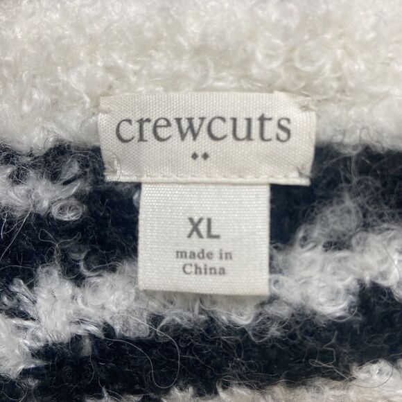 Crewcuts Girl’s Sweater Size XL Boucle Zebra Stripe Wool Alpaca Pullover Fuzzy - Picture 6 of 6